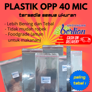 (100 LEMBAR) Plastik OPP Tebal 26x30 cm 40s Micron