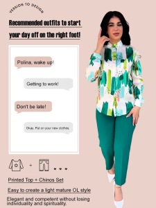 Summer Commuter Long Sleeve Shirt and Pants Set