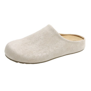 Free Shipping New Spring And Summer Korean-Style Multi-Colored Platform Shoes Fashionable Flat Slip-On Sandals With A Closed-Toe Design Retro Half-Slipper Style For Women