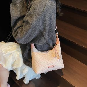 Striped Dumpling Bag - Vintage Shoulder & Crossbody Purse