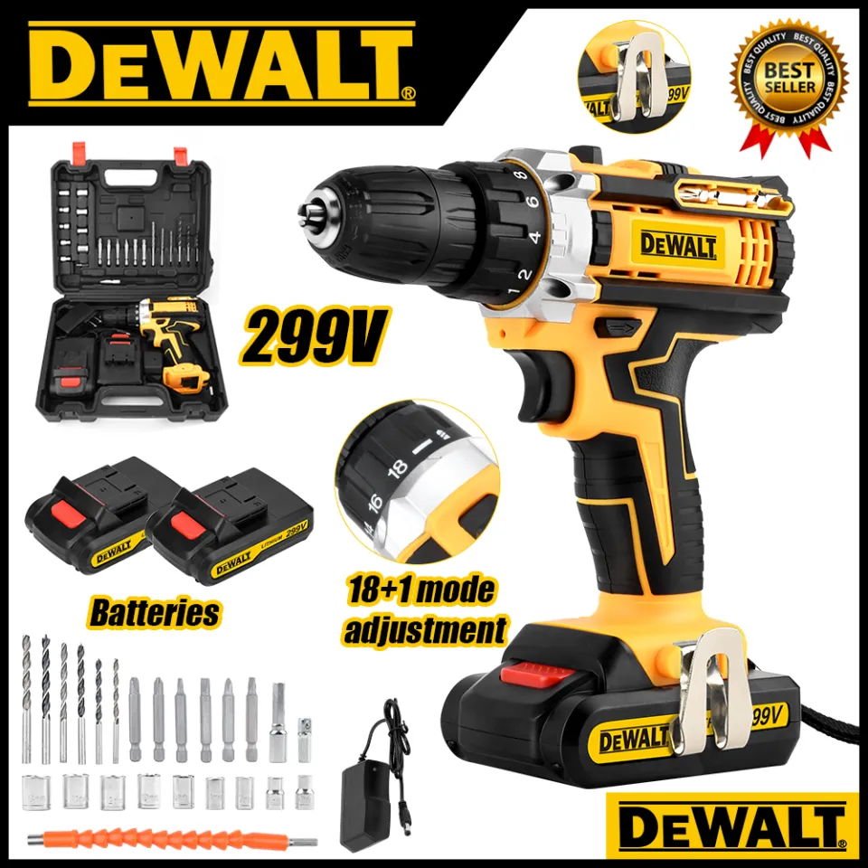 DeWALT 299V Cordless Drill Impact Hammer Drill Driver with Free