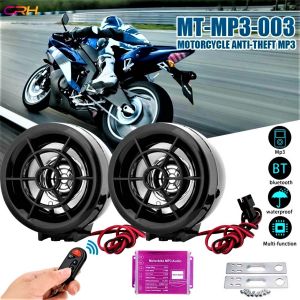 Bộ loa nghe nhạc xe máy kiêm chống trộm 2in1 hàng cao câp lắp các loại xe phụ kiện đồ chơi xe máy