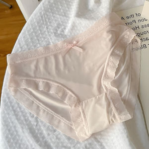 Summer Ice Silk Underwear for Women Super Thin Breathable Naked Feeling Seamless Panties Briefs Middle Waist