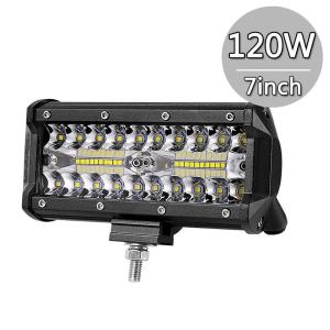 Nano 7 นิ้ว 120 W ไฟ 18000LM LED บาร์สปอร์ตไลท์แอลอีดีกันน้ำหมอกขับรถโคมไฟสไตล์วินเทจ Spotlight SUV รถบรรทุก 12V-24V【วัสดุอลูมิเนียมอัลลอย】