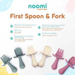 Noomi First Spoon & Fork - Alat Makan Anak
