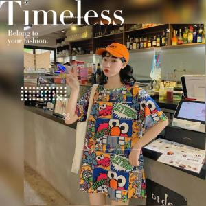 KDAShop เสื้อโอเวอร์ไซส์พิมพ์ลายการ์ตูน ดีไซน์กิ๊บเก๋ยูเรก้า ฟินเว่อร์มากแม่ มี 2 สีรีบตําเลยน้าาาา