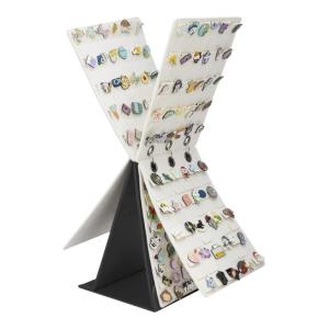 Sturdy Felt Brooch Pin Display Stand with Rotating Designs Space Saving Tabletop Showcase for Jewelry Accessories