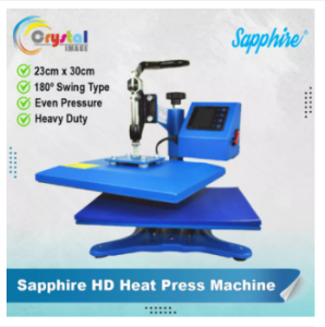 Sapphire Swing-Type Heat Press Machine | Heavy-Duty A4 (23cm x 30cm) Sublimation Printer for T-Shirts & Tote Bags