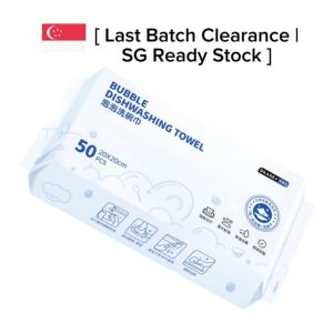 2 Pack-Grarey Rinse-Free Dishwashing Wipes | Wet Wipes with Detergent [SG Ready Stock]