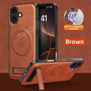 Leather Case For iPhone 17 Pro Max Air iPhone17 5G 2025 Phone Casing Luxury Leather Back Cover Shockproof Bumper Anti Drop No Fingerprint Car Holder Support Bracket Soft TPU All Include