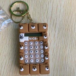 TSEVD Stationery Calculator Keychain with Keychain Evaluator Cartoon Cute Calculator Practical Creative Mini Portable Digit Calculator Kids Toy