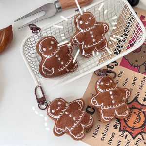 Cartoon Christmas Gingerbread Man Keychain Pendant Fashion Funny Keyring Exquisite Backpack Decoration Accessories Gifts