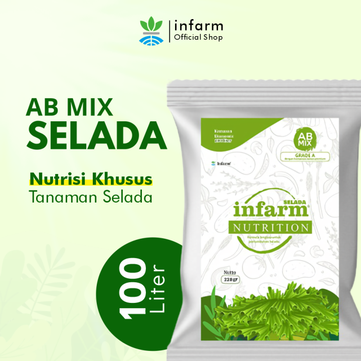 Infarm Nutrisi Ab Mix Selada Pupuk Organik Hidroponik Untuk Tanaman