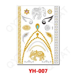 [SteadyINK] Metallic Henna Tattoo Sticker Waterproof - Premium Gold & Silver Designs - Henna Sticker - Perfect for Weddings Festivals Parties