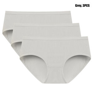 3/5PCS Womens Middle Waist Panties Cotton Breathable Underwear Female Solid Color Briefs Lingerie Intimate Ladies Underpant M-3XL