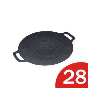 เตาปิ้งย่างสไตล์เกาหลี ถาดปิ้งย่างทรงแบน เคลือบกันติด ขนาด 28CM/30CM/32CM กระทะปิ้งย่าง ย่างเนย/สเต็ก