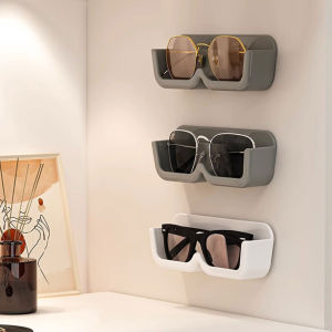 Wall-Mounted Eyeglass Storage Rack Punch-Free Glasses Storage Holder Display Stand Space Saving