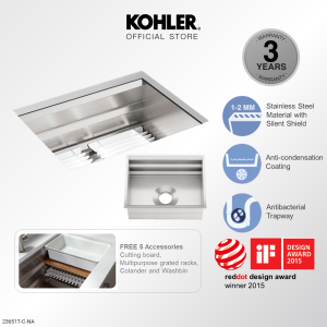 KOHLER Prolific Kitchen Sink Under-Counter Stainless Steel K-23650T / K-23651T