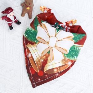 ROIO Puppy Bibs Christmas Pet Costume Dogs Clothes Kerchief Pet Scarf Dog Accessories Dog Bandana Pet Supplies