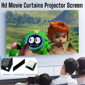Portable Folding Outdoor Hd Movie Screen Curtain For Travel Home Theater Outdoor Indoor Projector Screen Wall