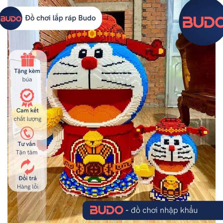 TẶNG BÚA ] Đồ Chơi Lắp Ráp Mô Hình Doraemon Doremon Thần tài Cầm ...