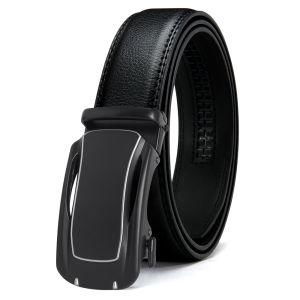 DOOPAI Mens automatic sliding buckle real cow leather belt business fashion casual versatile middle-aged young people trendy high-end students