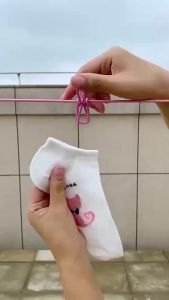Dây phơi quần áo di động có 12 kẹp có thể thu gọn giá phơi quần áo dây treo quần áo dùng ngoài trời