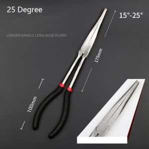 LONGB 1Pcs Tay cầm dài 280mm Kìm mũi dài Thép carbon 11 inch Kìm tháo phích cắm Bền bỉ 0 25 45 90 Độ Kìm đa năng Dành cho sửa chữa ô tô tự làm trong công nghiệp
