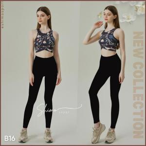 Bộ đồ tập yoga gym B16 (form nhỏ) hàng Quảng Châu cao cấp set đồ tập yoga gym vải co giãn 4 chiều thắm hút mồ hôi