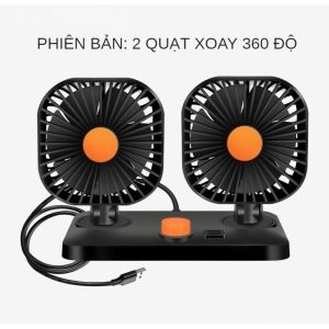 Quạt Mini Để Taplo Bàn Xoay 360 - Quạt Xe Mini Phụ kiện nội thất Ô Tô 12v /24V Xoay Thông Minh Để Trên Ô Tô Mat Nhỏ Gọn