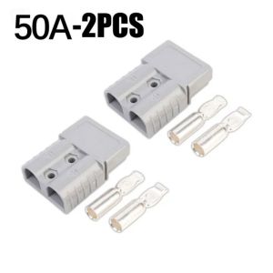 2Pcs Forklift Battery Charging Plug Battery Connector 120A/50A Storage Forklift Extension Cord Adapter Railway Electrical Equipment Automotive Accessories