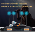SHURE UR24D  เทรนด์ใหม่ ไมโครโฟนลอยไมโครโฟนคู่ไมโครโฟนไร้สายรับระยะทางไกล   ป้องกันการหอน, ตัวข้าวสาลีโลหะกระบะที่ดี. 
