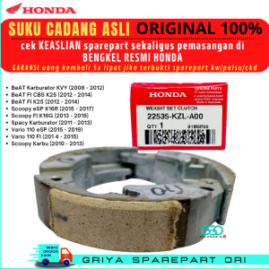 Kampas ganda Beat karbu Ori Beat fi stater kasar Scoopy fi Spacy Fi Spacy karbu Vario 110 fi Led Scoopy karbu Kampas kopling otomatis KZL HONDA BEAT ORIGINAL AHM