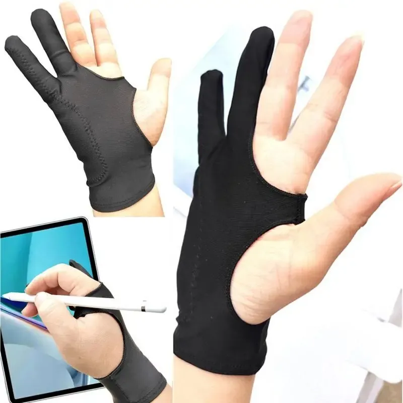 Two Finger Anti-fouling Glove Drawing Pen Graphic Tablet Pad For Artist  Gloves