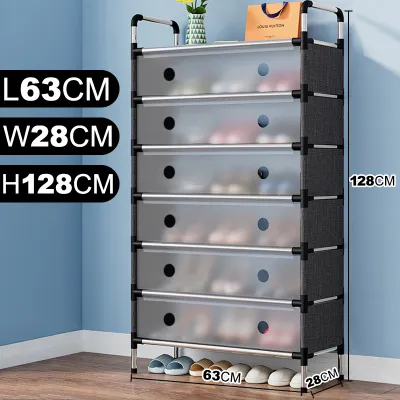 Simple dustproof shoe cabinet Shoe Rack Organizer With Cover Shoe Box Stand Dust and Water Resistant 3/4/5/6/7 Layer
