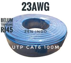 Kabel Lan Indoor UTP Cat6 Cat 6 INTERLUC 100Meter 100 M Warna Biru Blue
