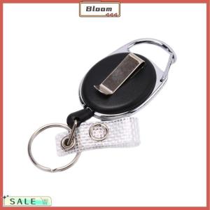 Follow Get New[Bloom Z] 1PC Black Wire Rope Keychain Keyring Steel Cord 60cm Retractable ID Card Holder