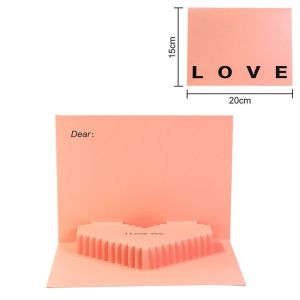 GONUUWGL Happy Valentines Day 3D Pop-Up Valentines Day Cards Love Forever Handwriting Pop UP Greeting Cards Romantic Folding 3D Love Postcard Festival Decoration