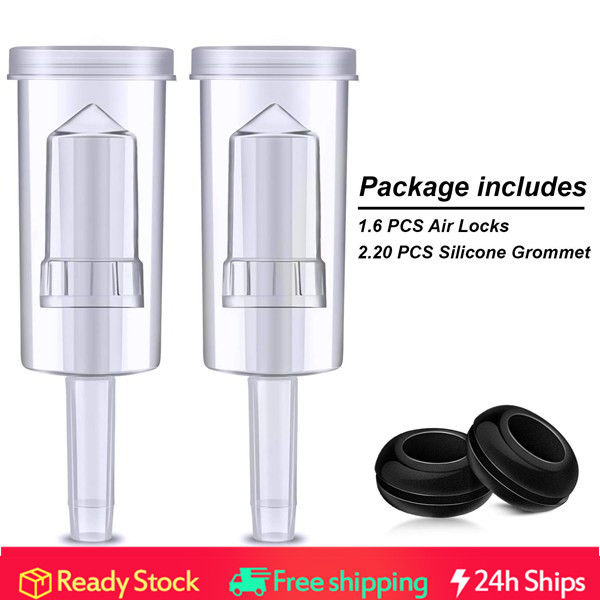 Airlock Set for Fermentation, 20 Pieces Silicone Grommets and 6 Pieces ...