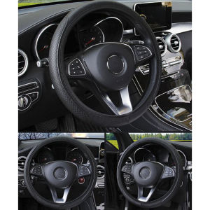 [caichuitan] Car Auto Steering Wheel Cover Glove Microfiber Breathable Anti-slip 15 38cm