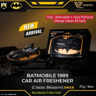 Vanzo Batmobile 1989 Car Air Freshener 经典款蝙蝠车汽车香氛 Batman Car Perfume Pewangi Kereta Classic Blossom Refill Pack Fragrance Tablet 补充装香氛片