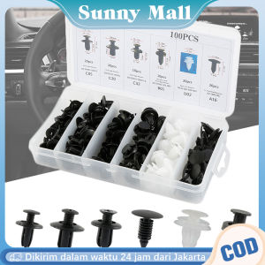 100PCS Baut Rivet Mobil Universal/Clip Trim Kit Mobil/Car Push Pin Rivet Bumper/Car Retainer Clips Kit Auto Fastener Rivet Clips