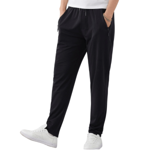 Mens casual pants closure leg sports mesh pants