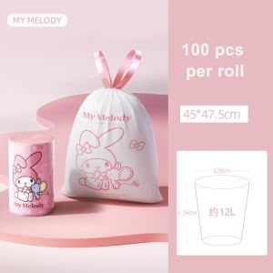 Trash Bag Authentic Line Friends Sanrio Draw String Trash Bag Garbage Bag High Durable Brown Kuromi