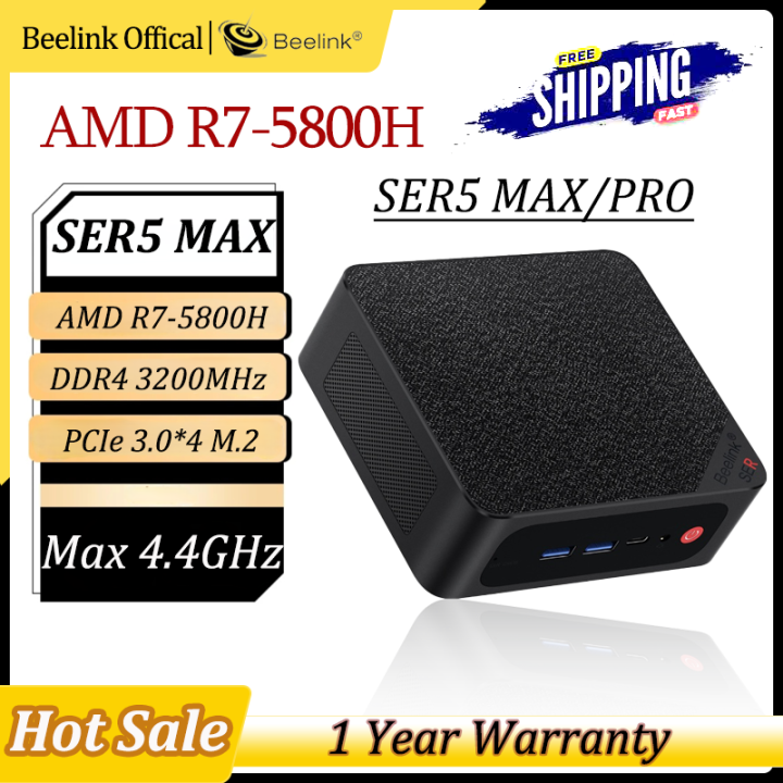Beelink SER5 MAX 5800H PC AMD Ryzen 7 5800H /5560U AMD Ryzen 5 5560U DDR4 16GB 500GB NVME WIFI 6