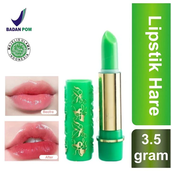 Lipstik Hare Arab 33 - Lipbalm Hijau BPOM