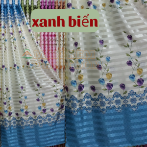 Rèm Cửa 2 mặt in hoa vải bóng đẹp  Trang trí Cửa sổ phòng ngủ Cửa chính phòng khách