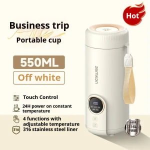 (Malaysian Plug) Zemkon 550ML Portable Electric Kettle 316 Stainless Steel Portable Water Kettle 12H Constant Temperature Travel