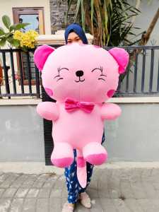 BONEKA KUCING KAWAI BERANAK JUMBO BESAR LEMBUT LUCU BISA COD
