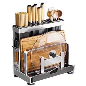 LUMINOU Giá đỡ bàn Giá đỡ lưu trữ nhà bếp Hộp đựng đũa Thép không gỉ Giá đỡ dụng cụ cắt Đa năng Tiết kiệm không gian Giá đỡ bàn Sử dụng trong bếp